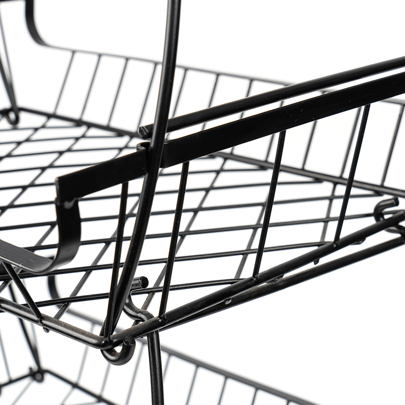 4 Katlı İstiflenebilir Tekerlekli Meyve ve Sebze Sepeti