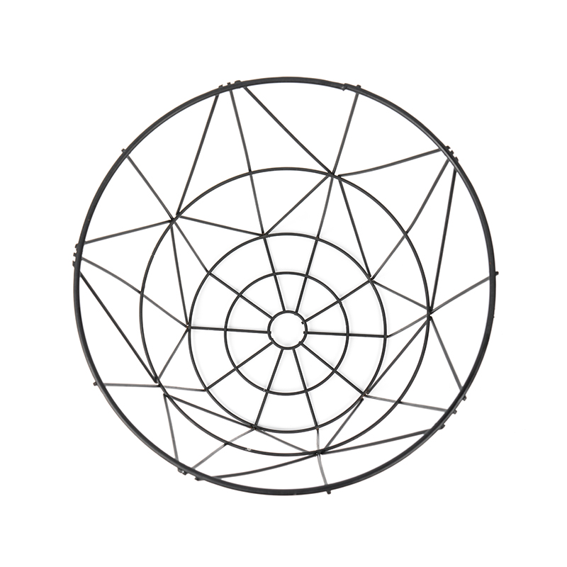 Ofis ve Yatak Odası için Siyah Yuvarlak Hasır Çöp Kovası