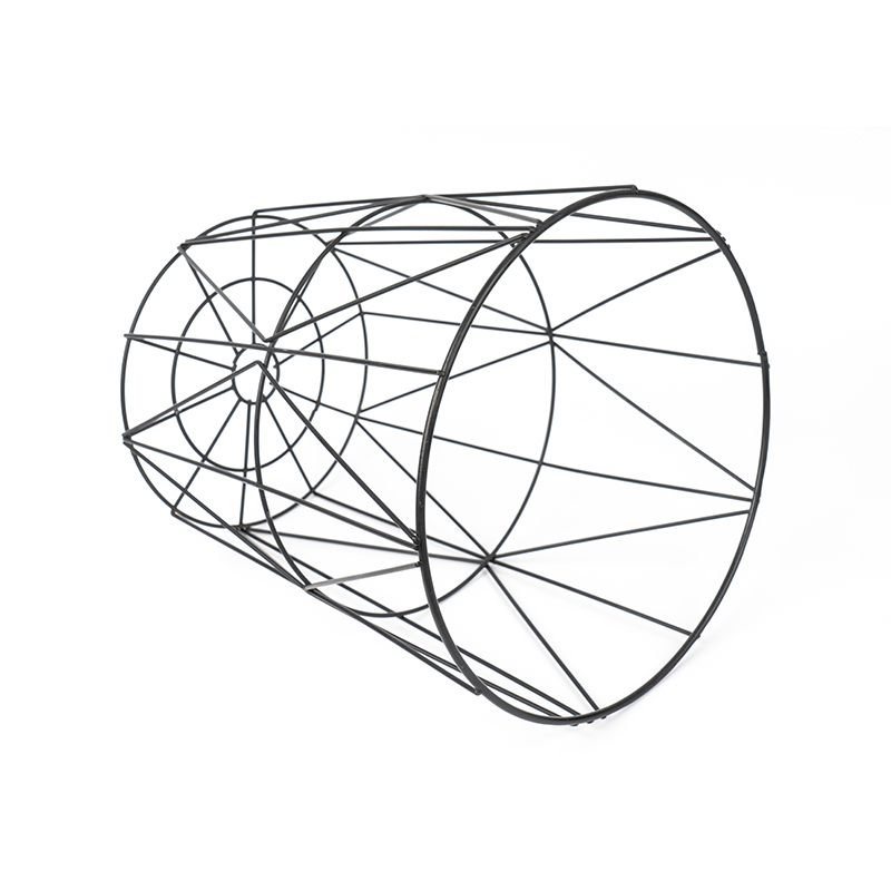 Ofis ve Yatak Odası için Siyah Yuvarlak Hasır Çöp Kovası