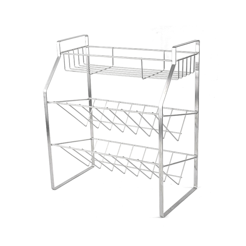 Mutfak için Duvara Montajlı 3 Katlı Siyah Baharatlık