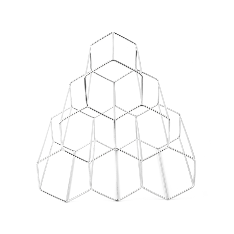 Tezgah için 3 Katlı Bağımsız Şarap Şişesi Rafı