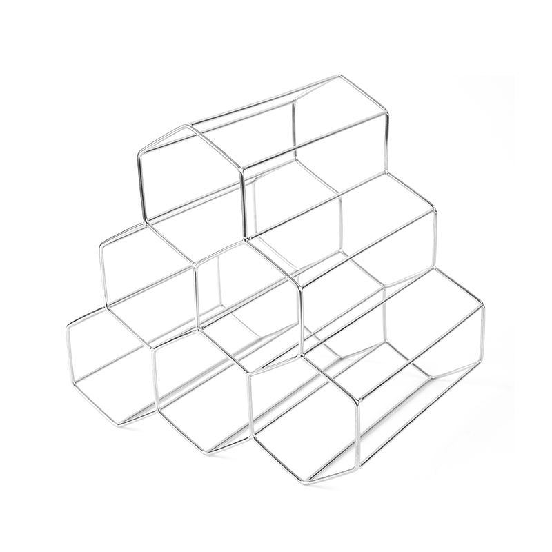 Tezgah için 3 Katlı Bağımsız Şarap Şişesi Rafı