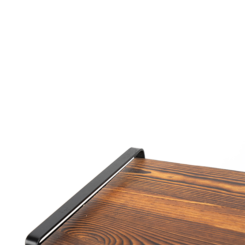 Rustik Ahşap Tezgah Şarap Rafı Şişeleri Montaja Gerek Yok